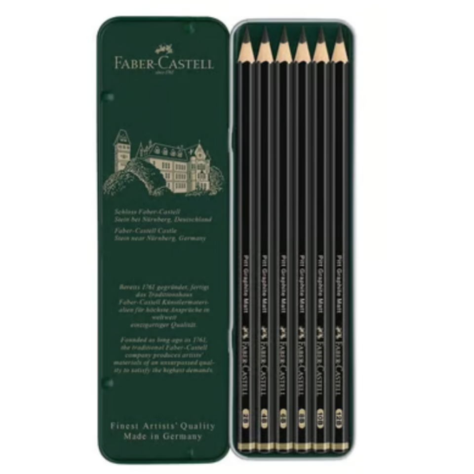 Faber-Castell Pitt Graphite Matt Dereceli Kalem 6'lı Set 115207
