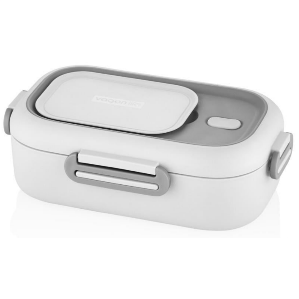 Vagonlife BL-2106 2 Bölmeli Paslanmaz Çelik Yemek Kabı Lunchbox 550 ml Beyaz