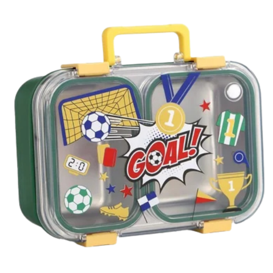 Vagonlife VGN-7155 2 Bölmeli Paslanmaz Çelik Yemek Kutusu Lunchbox 1000 ml Yeşil
