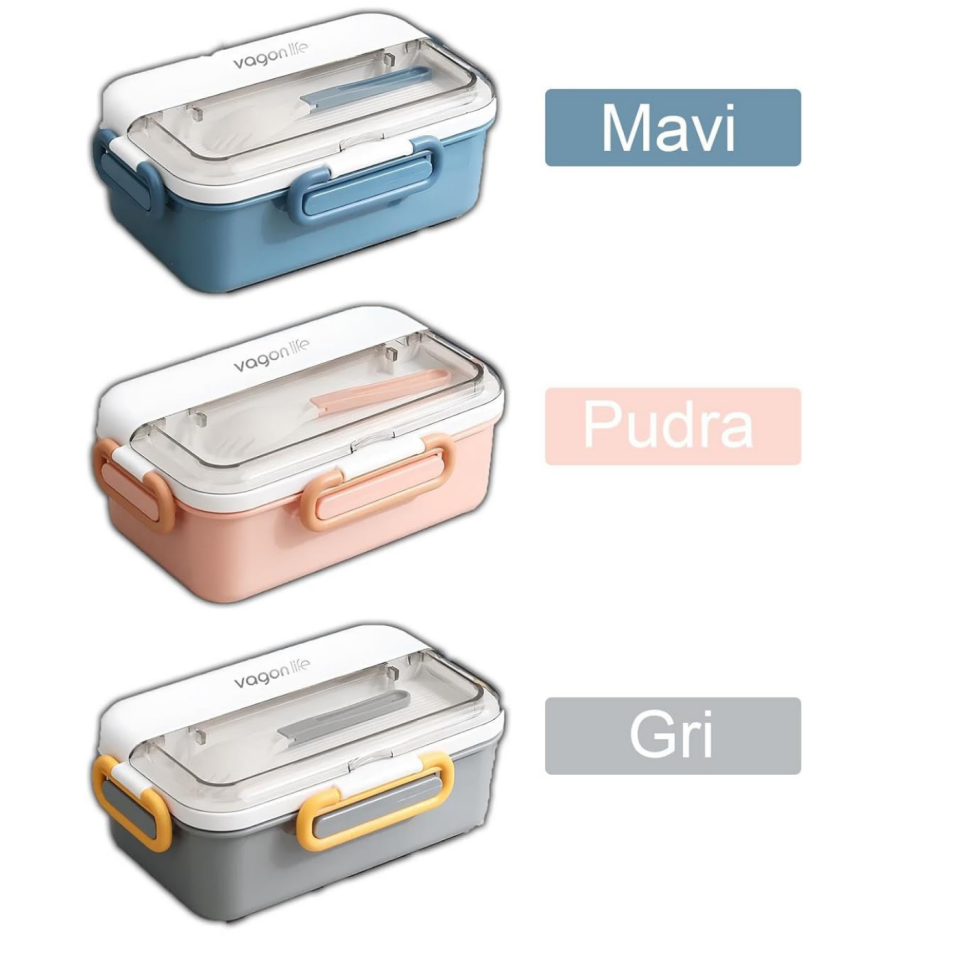 Vagonlife XC-558 Tek Bölmeli Paslanmaz Çelik Yemek Kutusu Lunchbox 700 ml