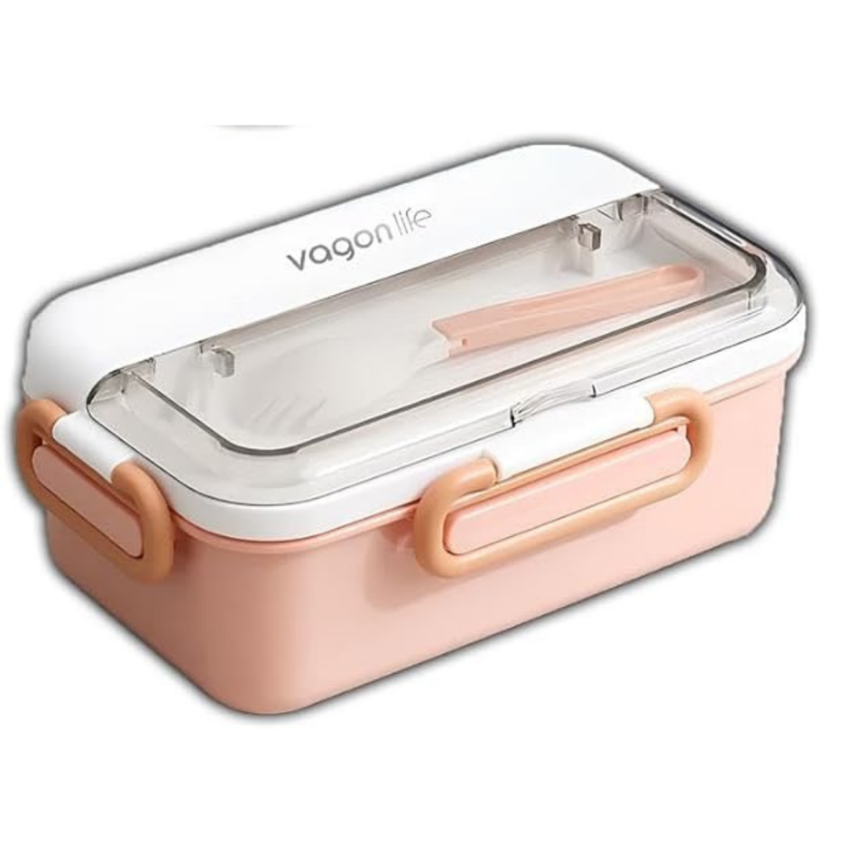 Vagonlife XC-558 Tek Bölmeli Paslanmaz Çelik Yemek Kutusu Lunchbox 700 ml Gri