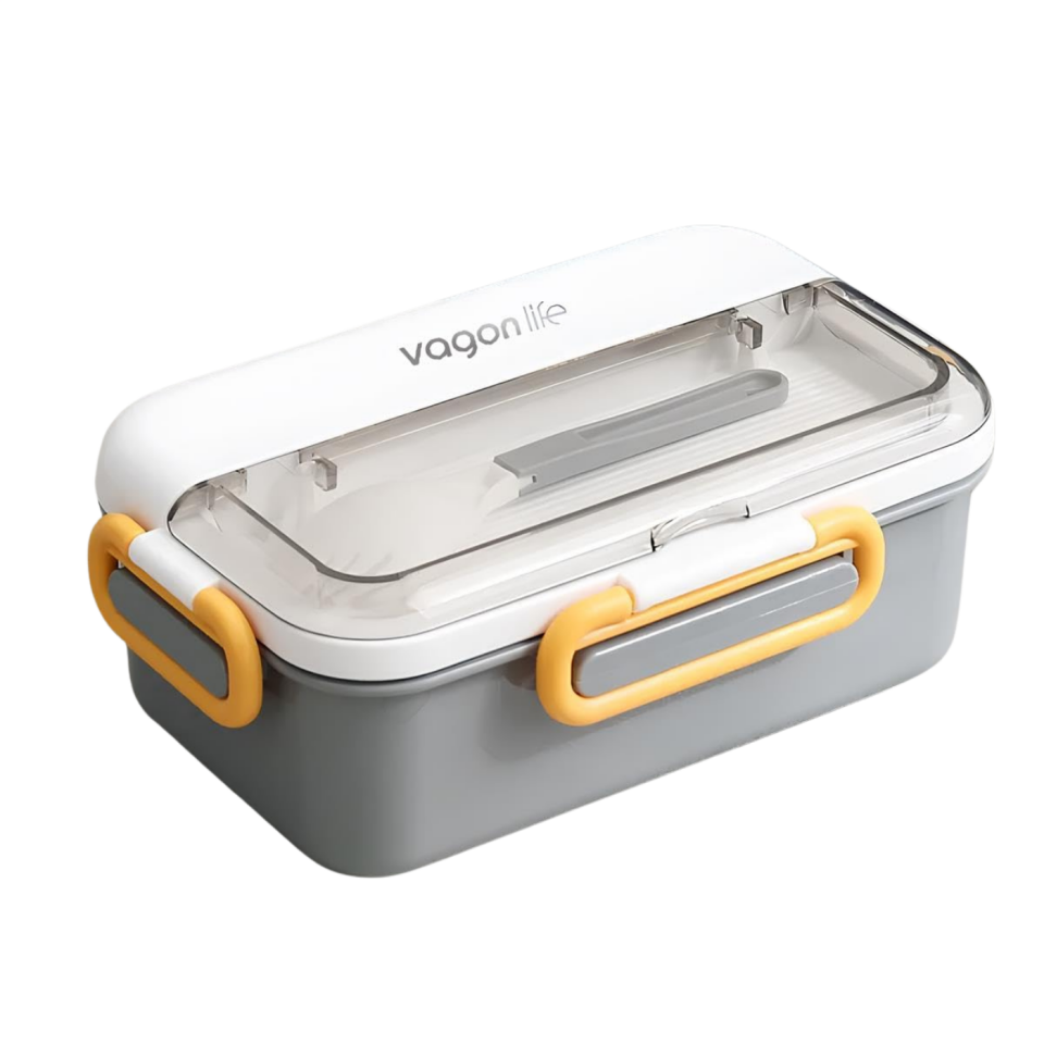 Vagonlife XC-558 Tek Bölmeli Paslanmaz Çelik Yemek Kutusu Lunchbox 700 ml Mavi