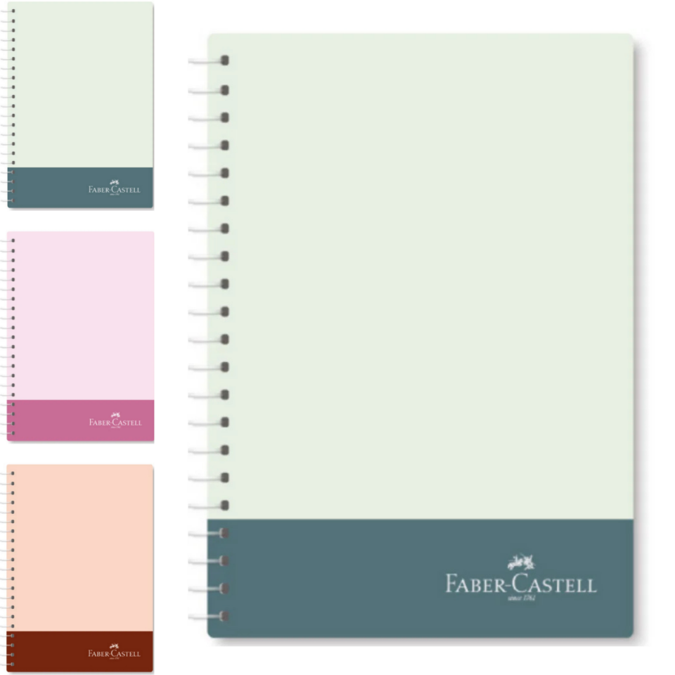 Faber-Castell A4 Bicolor Spiralli PP Kapak Kareli Defter