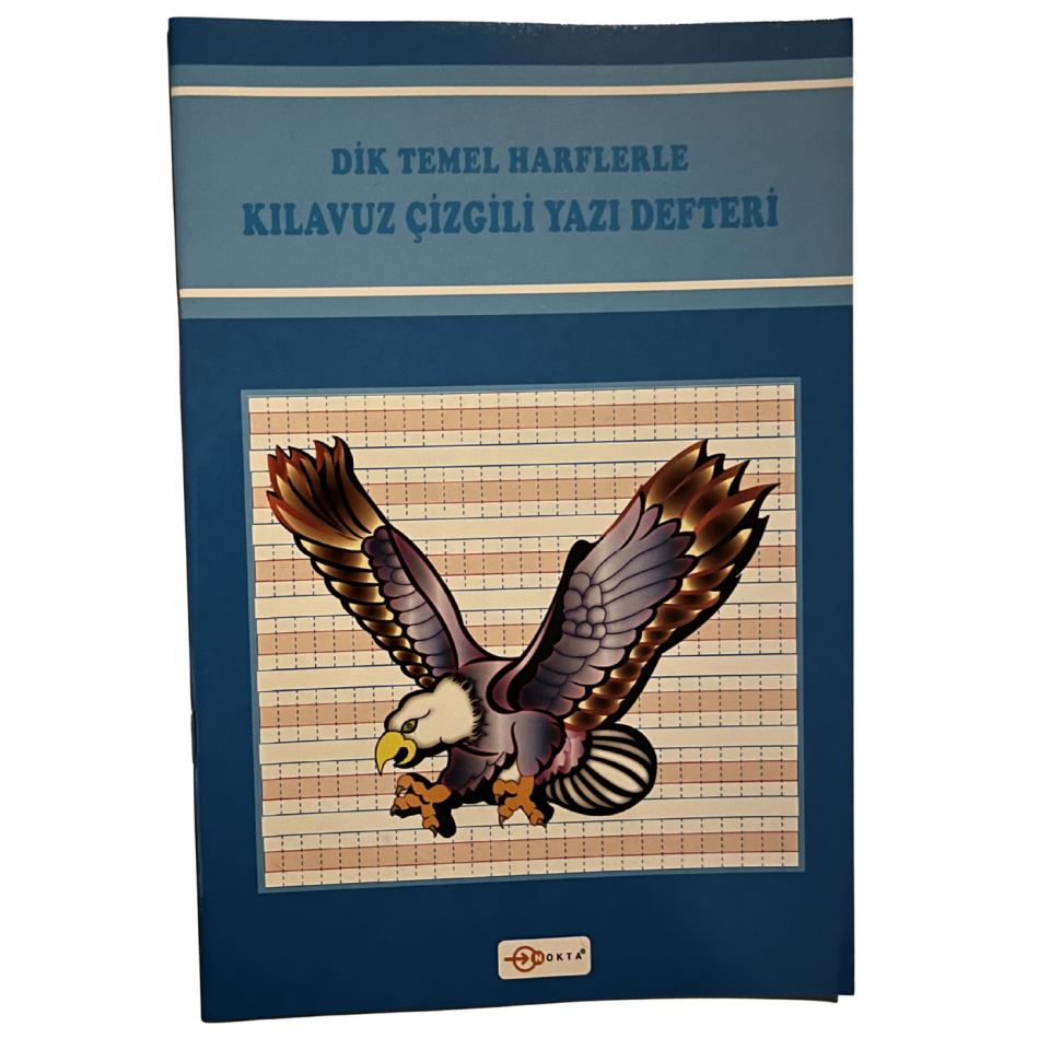 Nokta Dik Temel Harflerle Klavuz Çizgili Yazı Defteri Kelebek