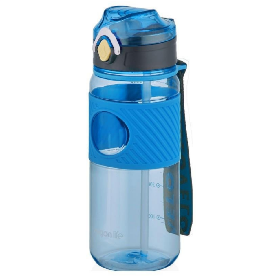 Vagonlife VGN-2236 Silikon Gövde Su Matarası 600 ml Mavi