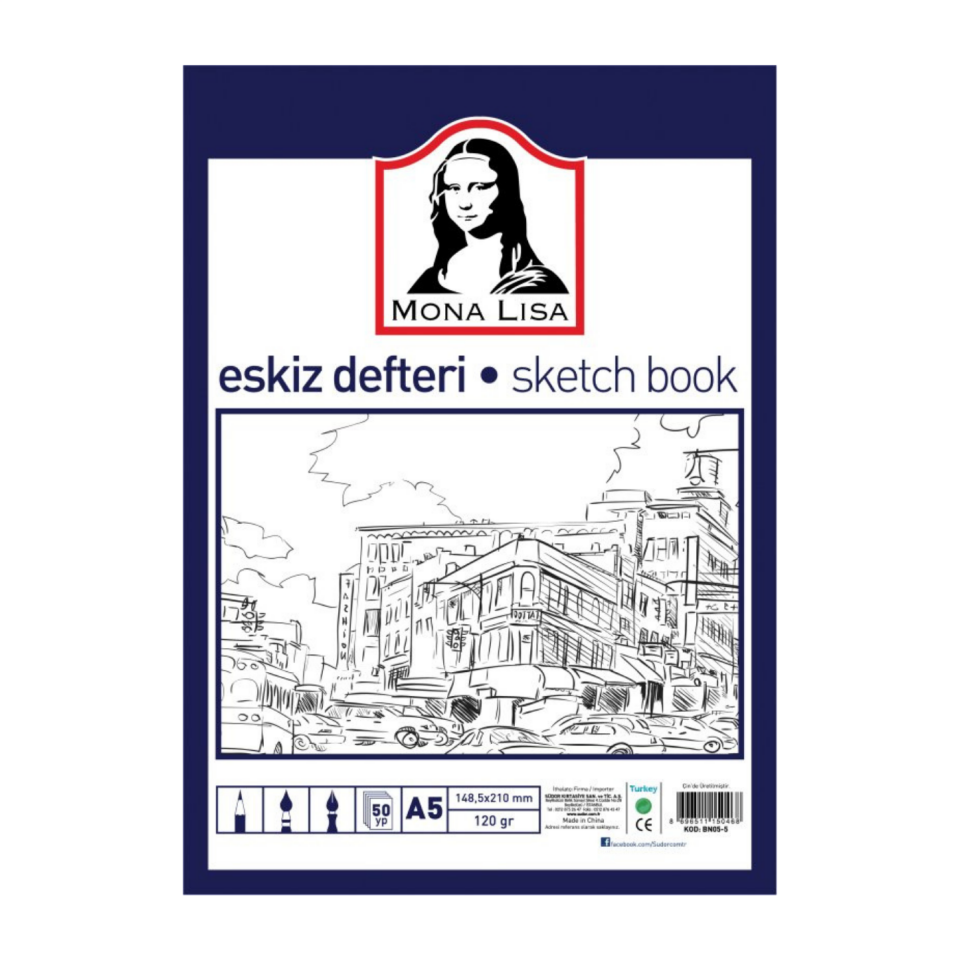 Monalisa A5 Eskiz Defteri 20gr 50 Yaprak