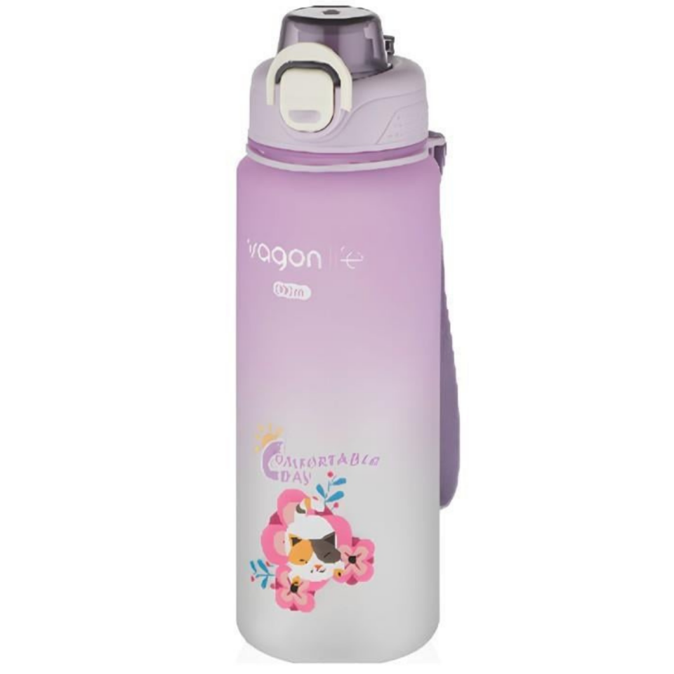 Vagonlife VGN-2352 Soft-Touch Sevimli Hayvan Figürlü Matara 800 ml Pembe