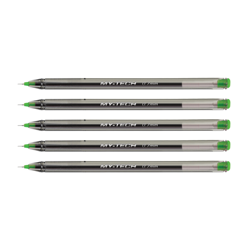 Pensan My-Tech 0.7 Tükenmez Kalem Yeşil 5'li Set