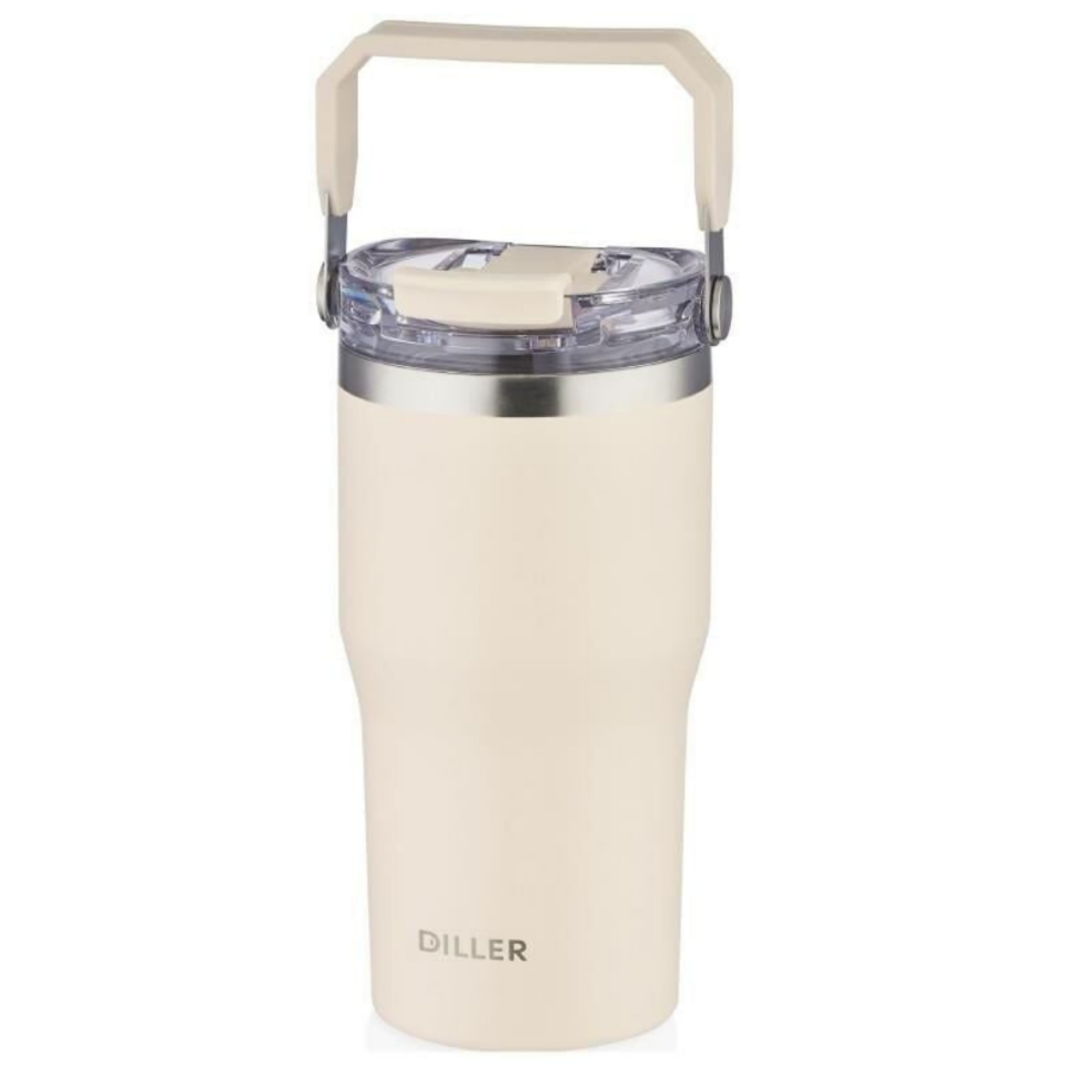 Diller D9168 Paslanmaz Çelik Matara 620 ml Beyaz
