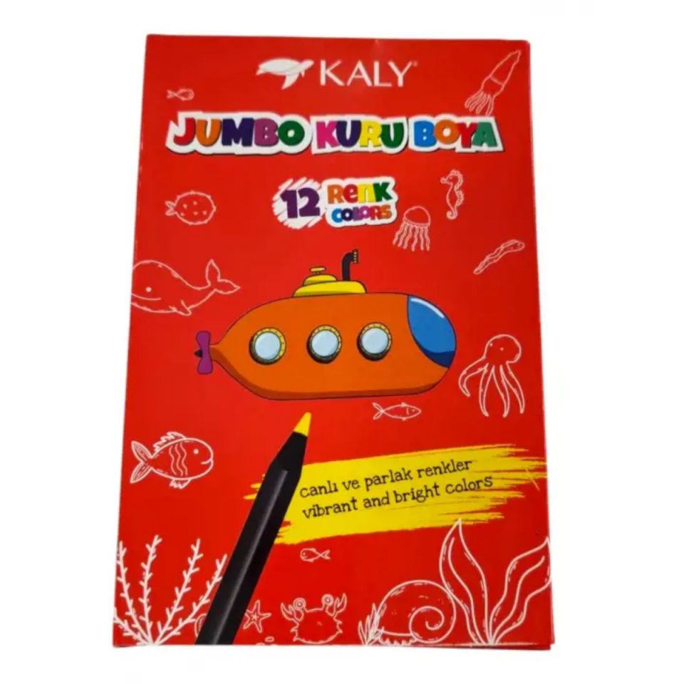 Silka Kaly 908 Tri Dark Jumbo Kuru Boya 12 Renk 12 Renk