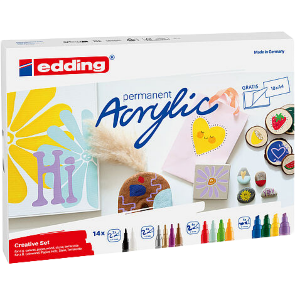 Edding K1499 Akrilik Yaratıcı Basic Set 14'lü