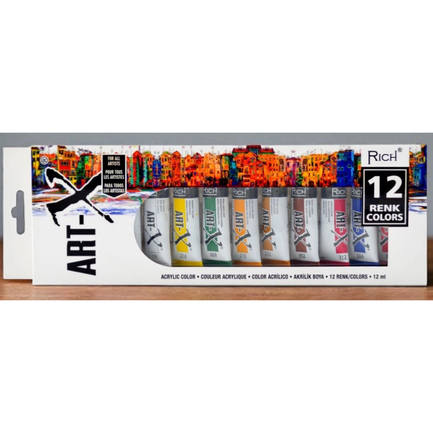 Rich Art-X Akrilik Boya Premium Akrilik Boya 12 ml 12 Renk