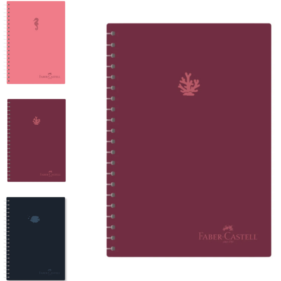 Faber-Castell A4 Aqua Spiralli PP Kapak Kareli Defter