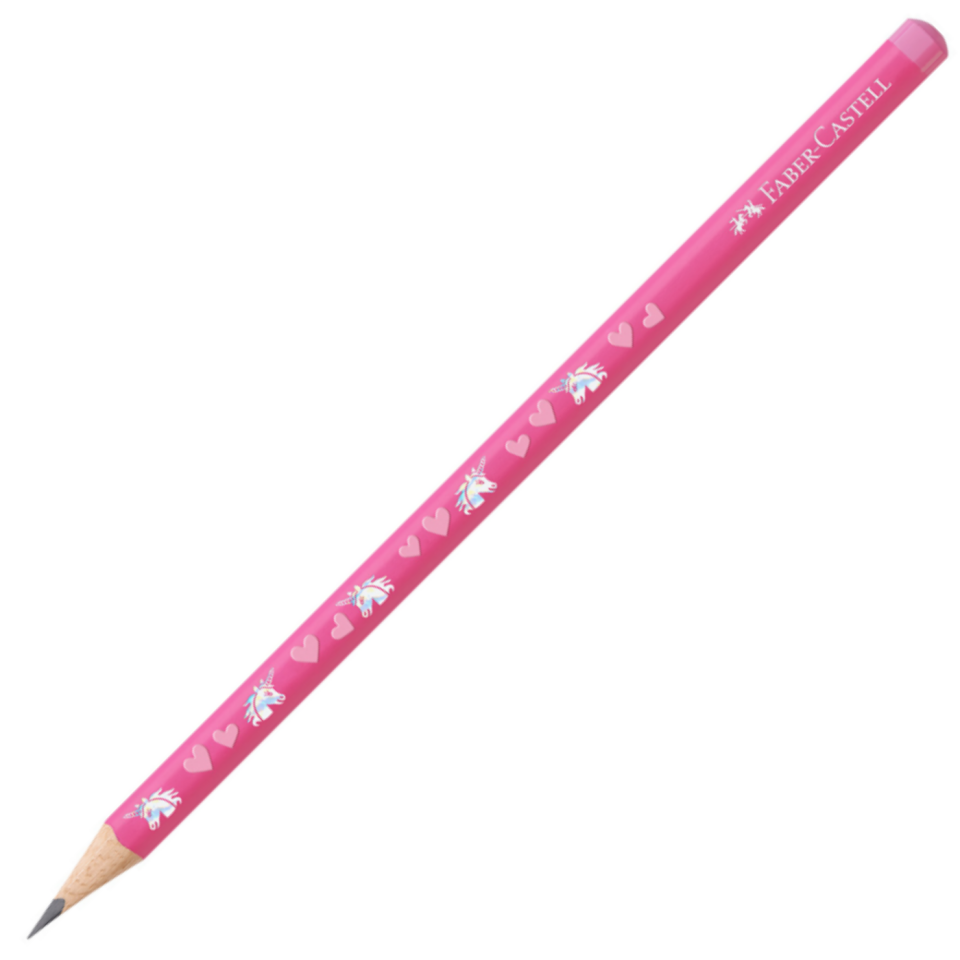Faber-Castell Dino-Unicorn 111553 2B Okul Kurşun Kalemi Mor