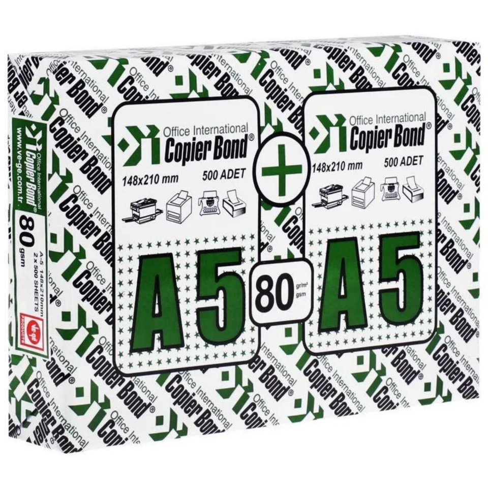 Copierbond Fotokopi Kağıdı A5 Beyaz 80 gr (1 Paket)