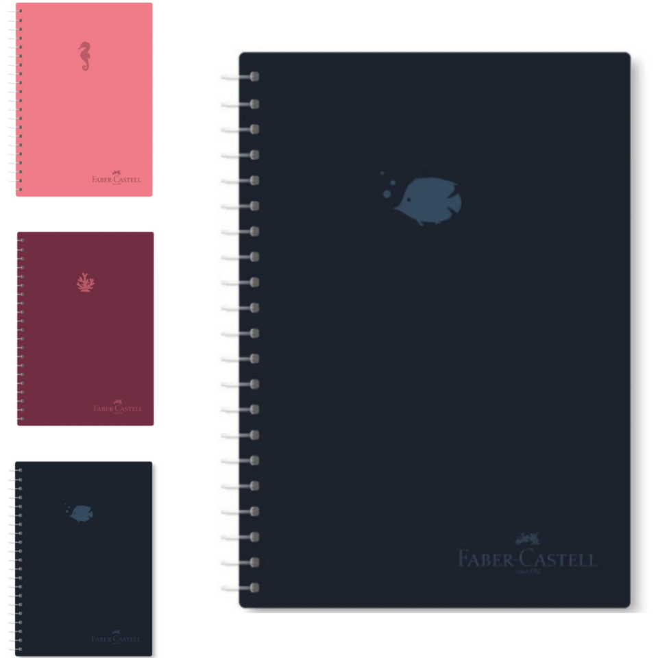 Faber-Castell A4 Aqua Spiralli PP Kapak Çizgili Defter