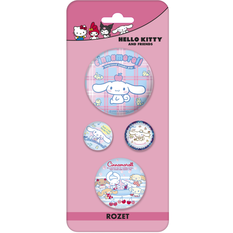 Hello Kıtty 4'lü Rozet Karışık Boy Cinnamoroll  3063001-04