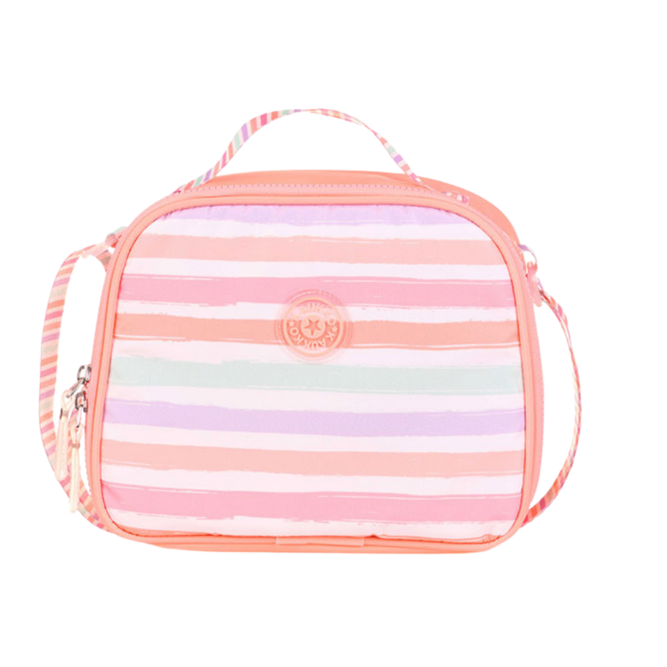 Kaukko Double Stripe Beslenme Çantası Salmon K9041