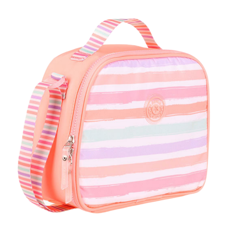 Kaukko Double Stripe Beslenme Çantası Salmon K9041
