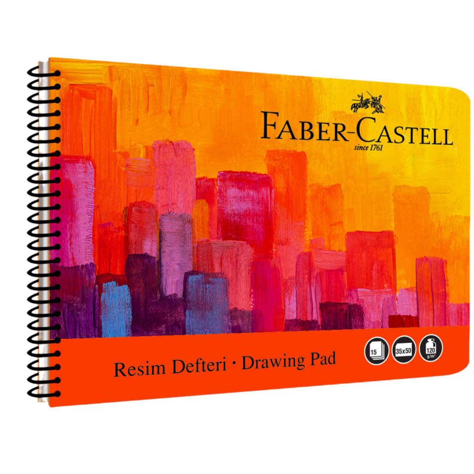 Faber-Castell 35x50 cm Art Karton Kapak Resim Defteri 30 Yaprak - 000480