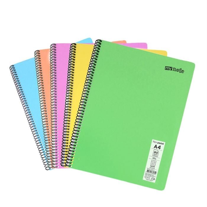 MyNote Flex Pastel Çizgili Defter A4 120 Yaprak