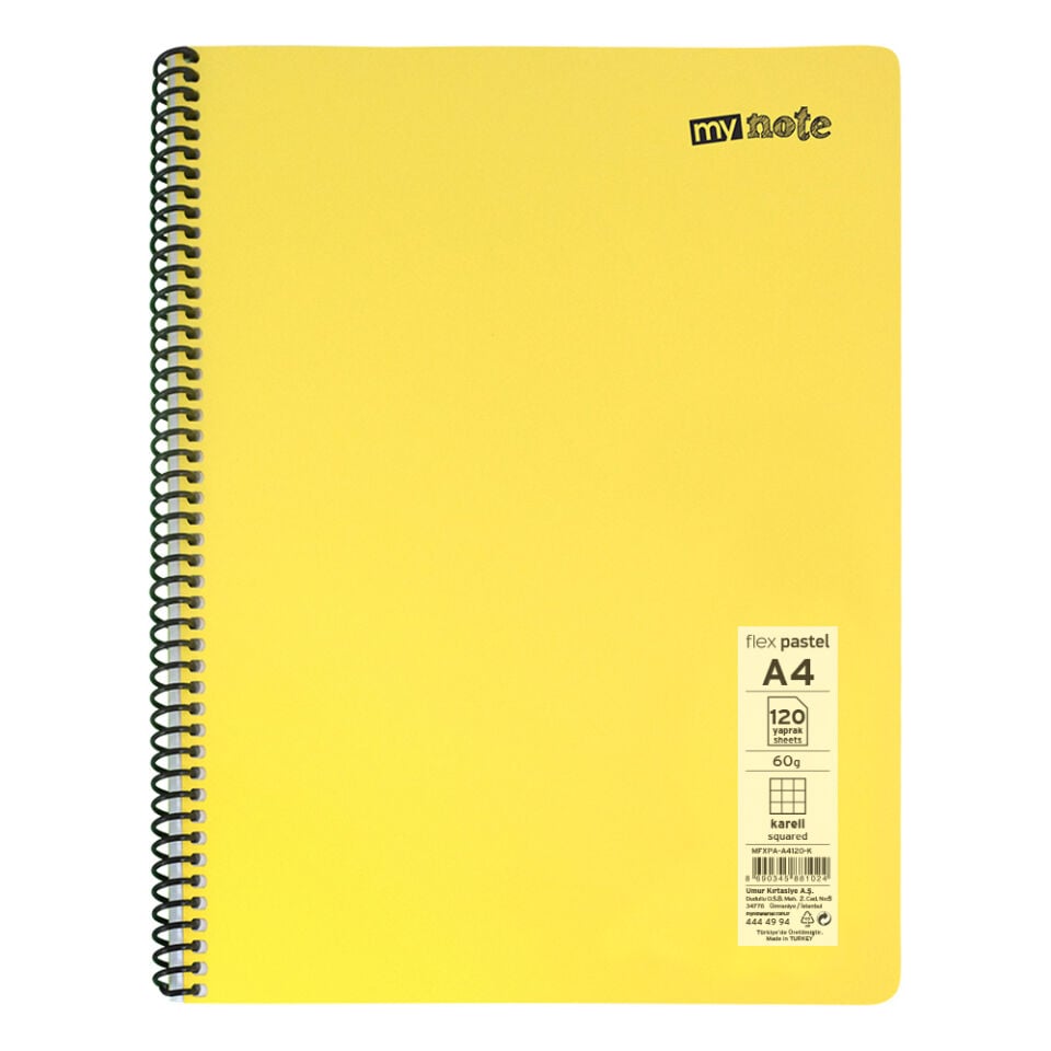 MyNote Flex Pastel Kareli Defter A4 120 Yaprak