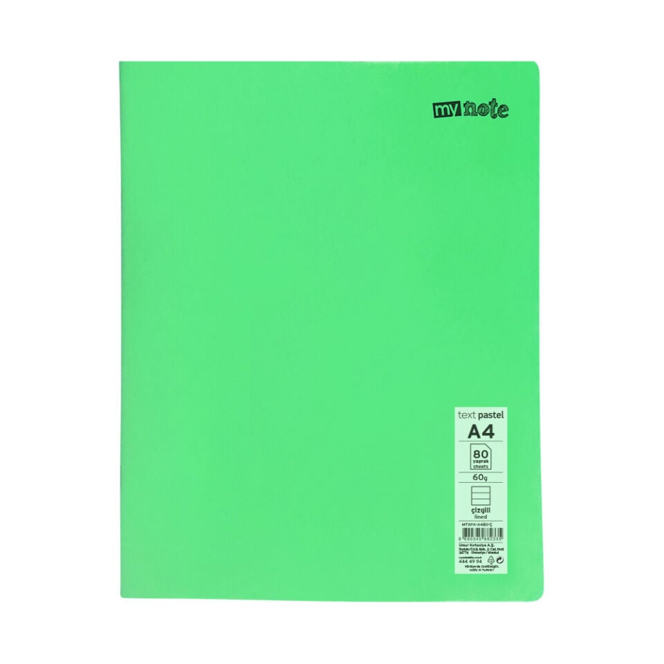 Mynote Text Neo Defter A4 80 Yp Çizgili