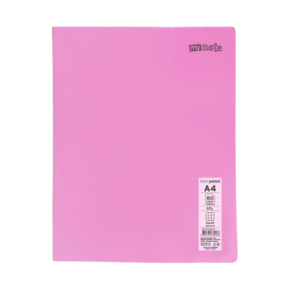 Mynote Text Neo Defter A4 80 Yp Kareli