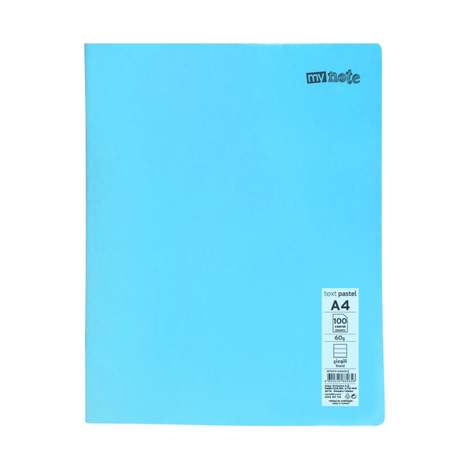 Mynote Text Neo Defter A4 100 Yp Çizgili