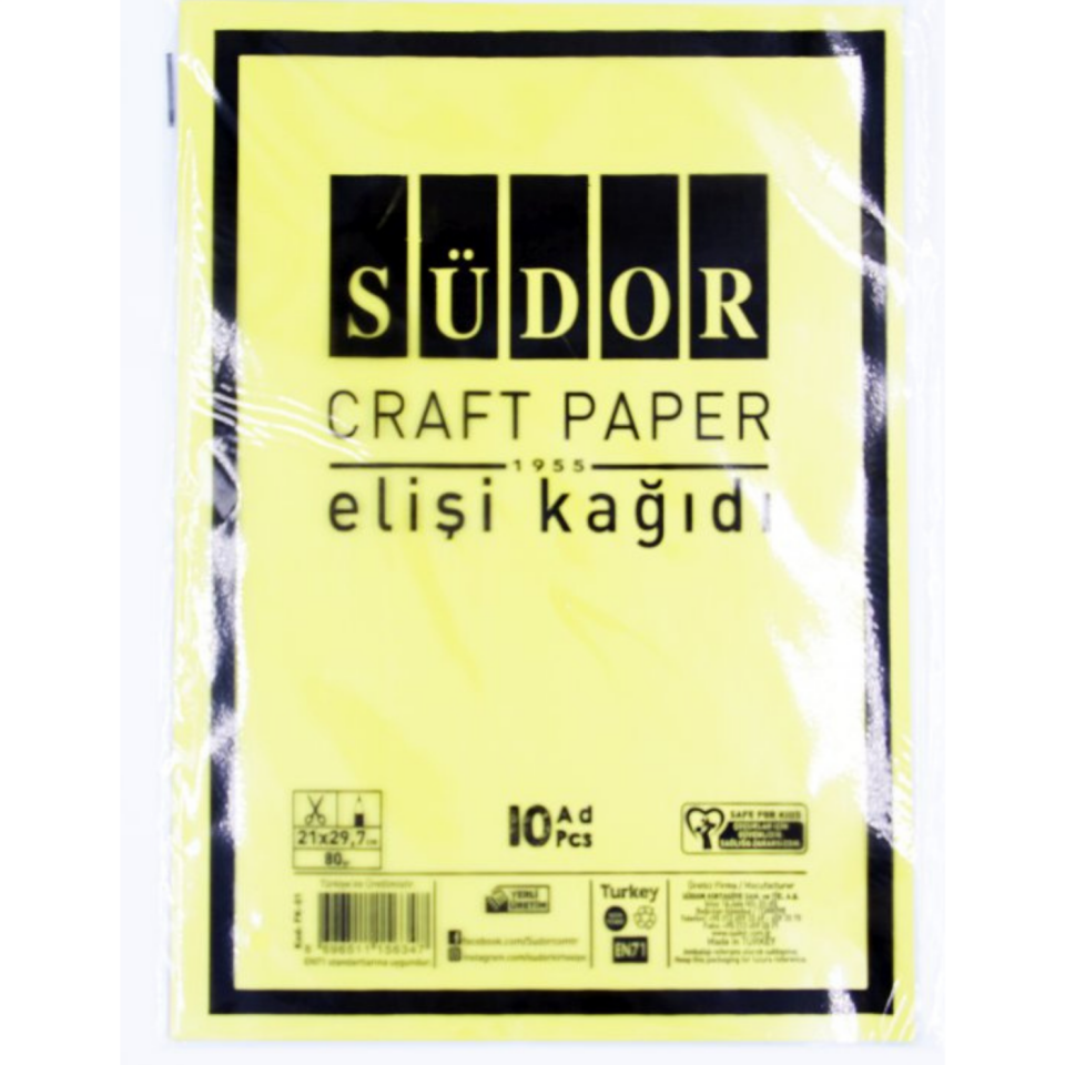Südor A4 Elişi Kağıdı 10 Renk 80 gr
