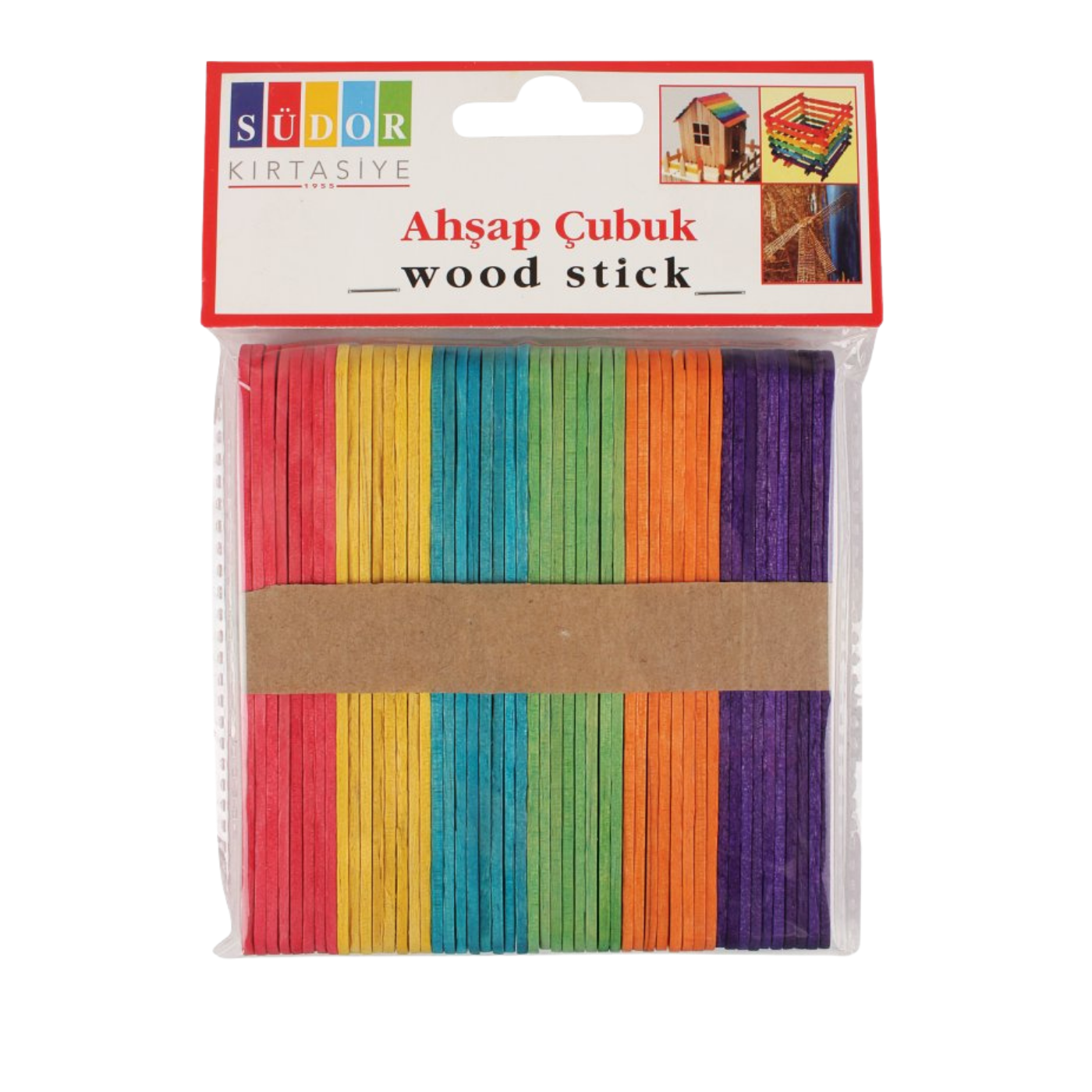 Südor Ahşap Çubuk Büyük Renkli
