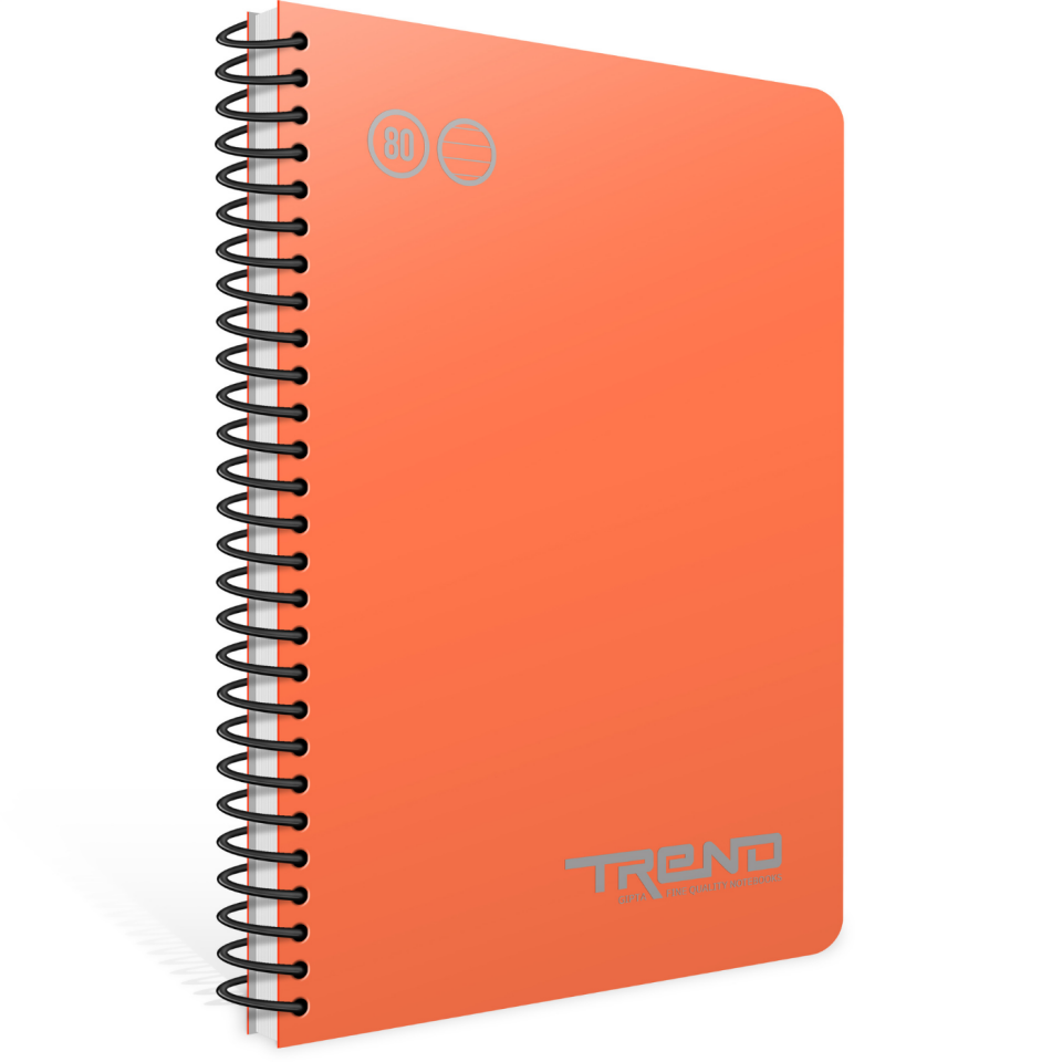 Gıpta 7165 Trend Spiralli PP Kapak A4 Çizgili Defter 80 Yaprak Pembe