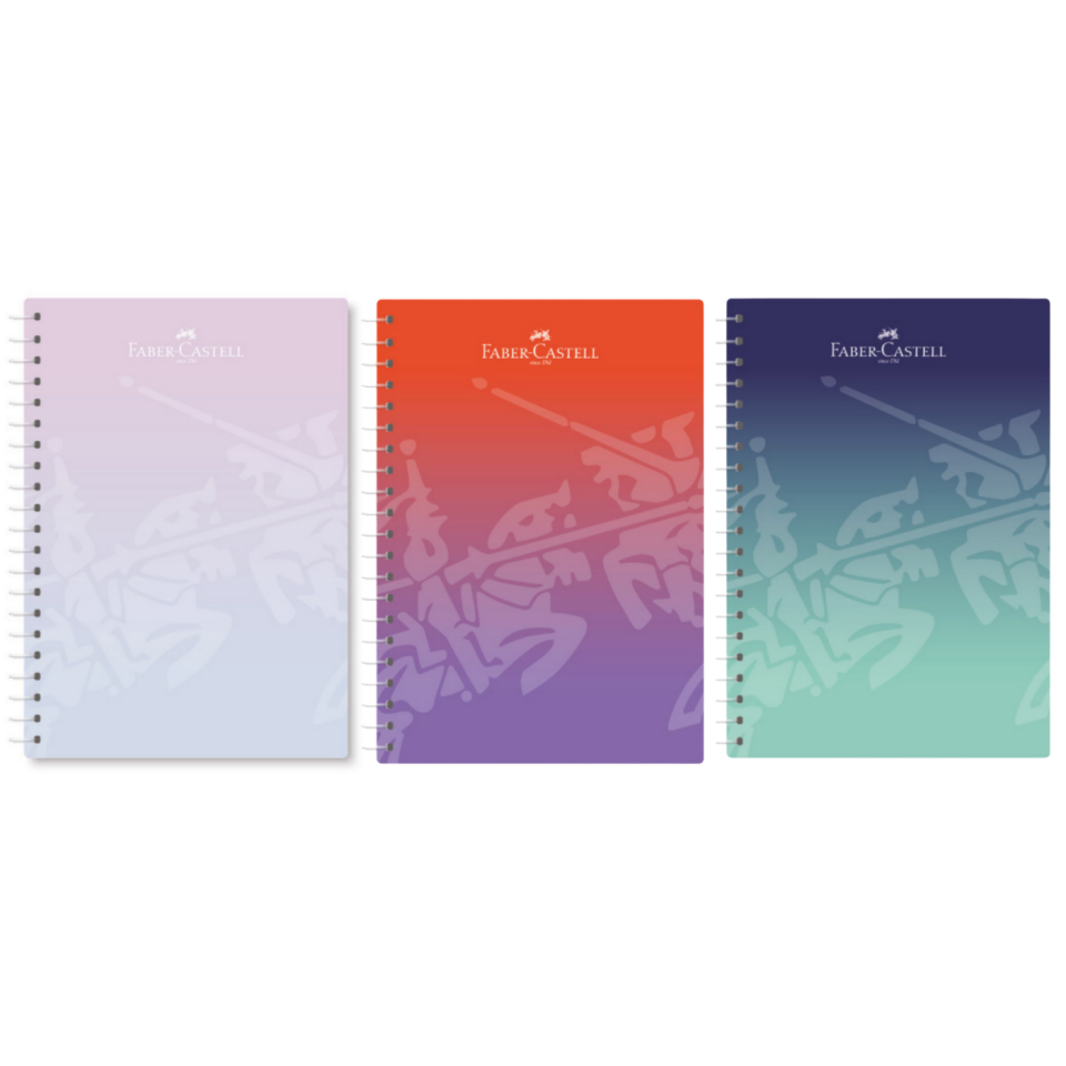 Faber-Castell 80 Yaprak Flow Spiralli PP Kapak Çizgili Defter - 050103