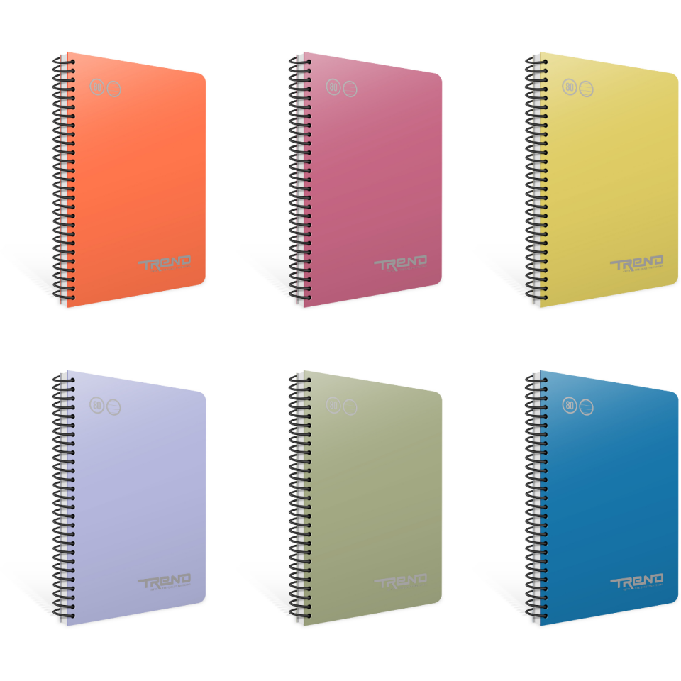 Gıpta 7162 Trend Spiralli PP Kapak A4 Çizgili Defter 60 Yaprak