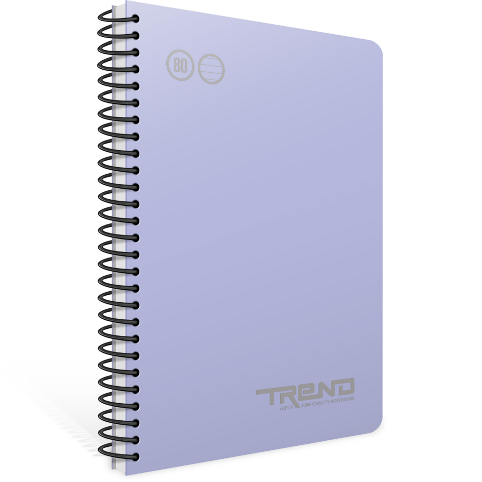 Gıpta 7162 Trend Spiralli PP Kapak A4 Çizgili Defter 60 Yaprak Mavi