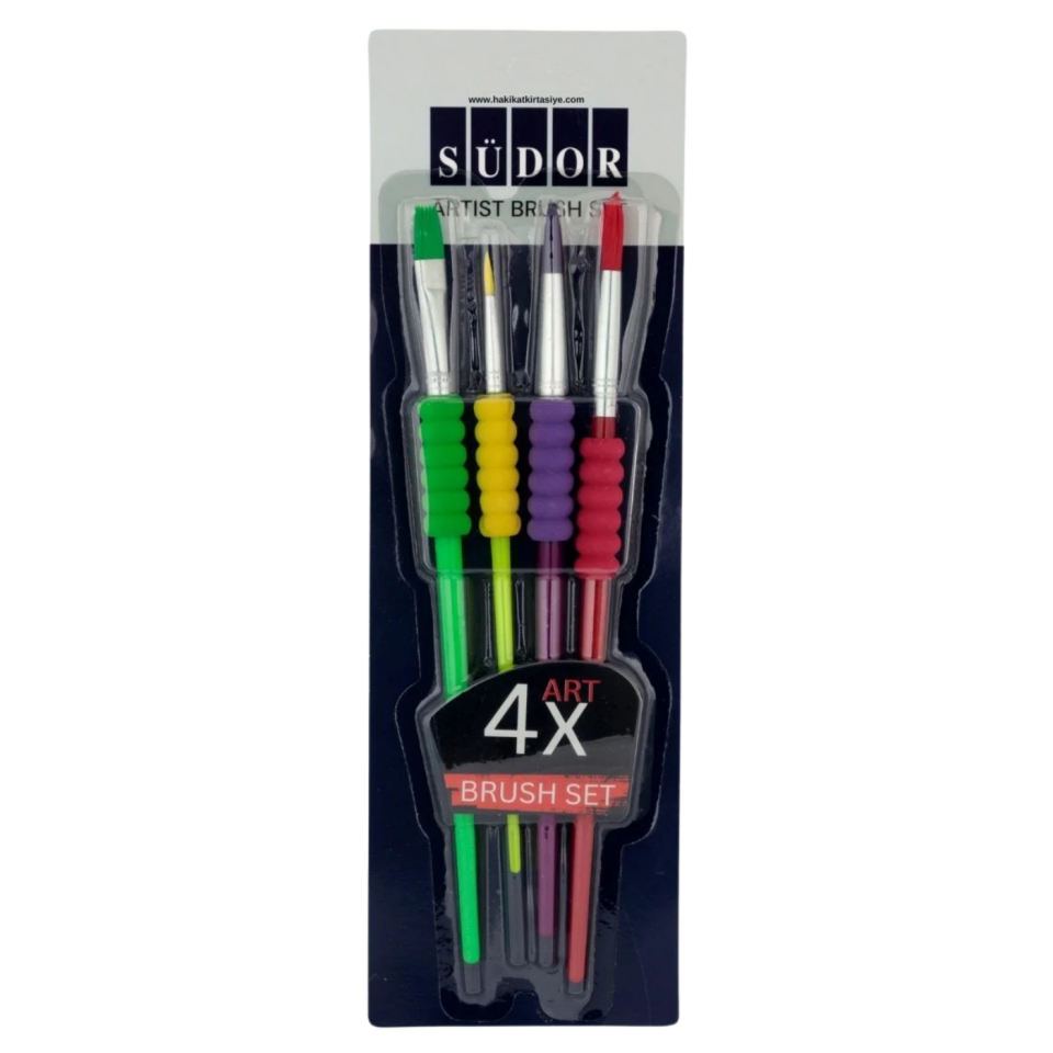 Südor Fırça Silikon Sap 4'lü Set