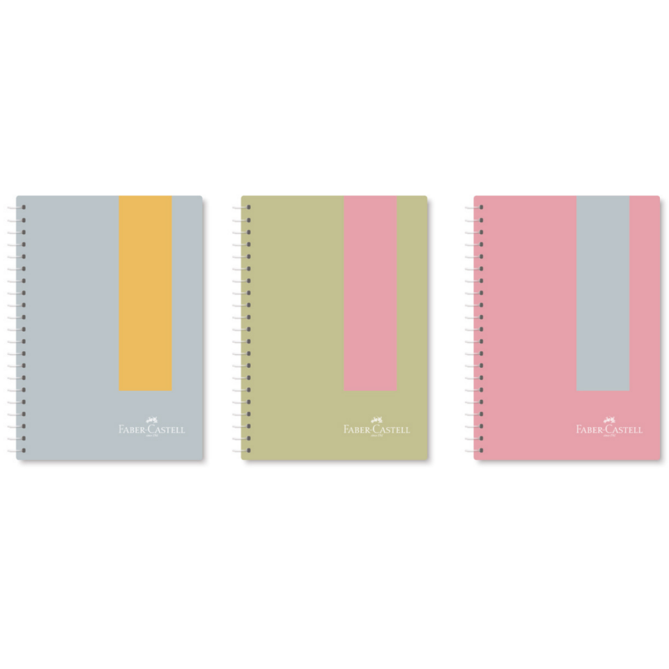 Faber-Castell 100 Yaprak Pastel Spiralli PP Kapak Çizgili Defter - 0515