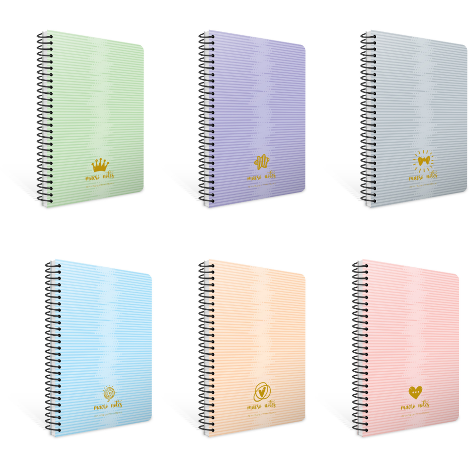 Gıpta 7993 Macro Notes Spiralli PP Kapak A4 Kareli Defter 80 Yaprak