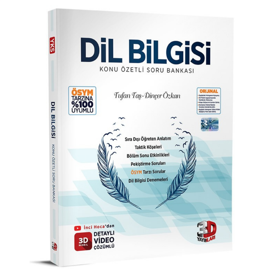 3D Yayınları Dil Bilgisi Soru Bankası