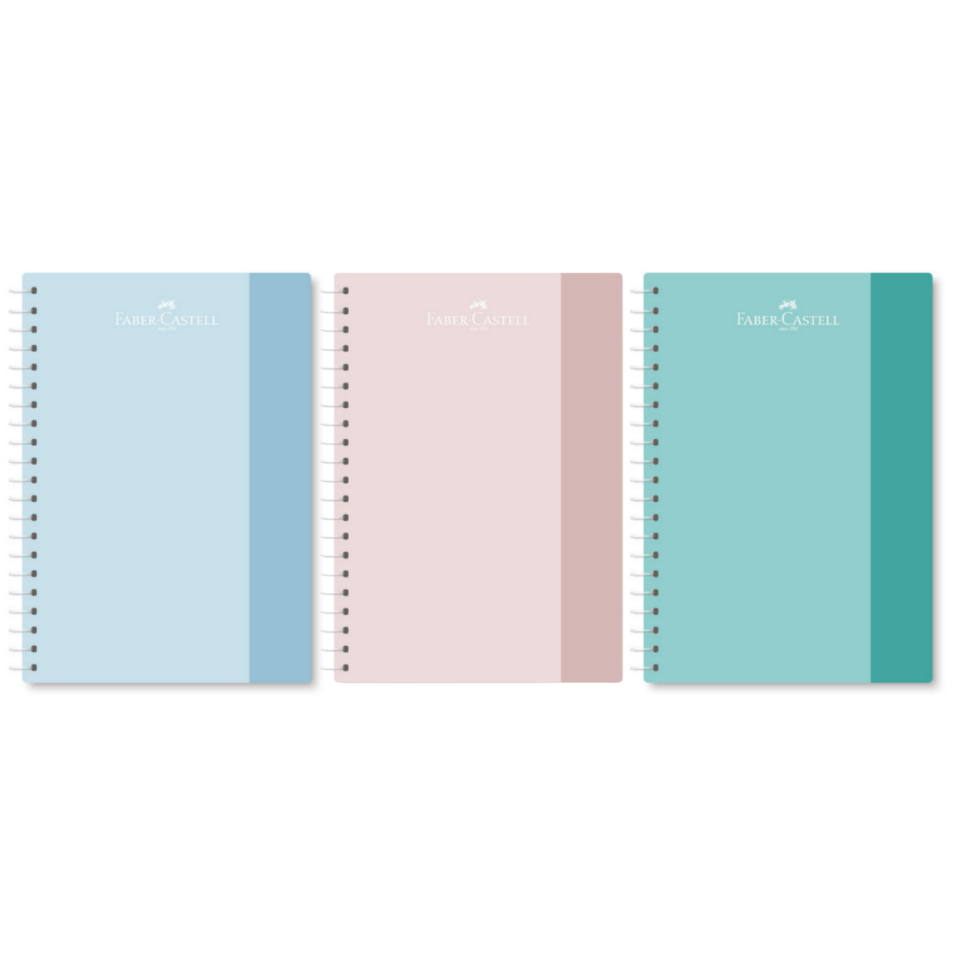 Faber-Castell 80 Yaprak Soft Spiralli PP Kapak Kareli Defter - 0506 Pembe