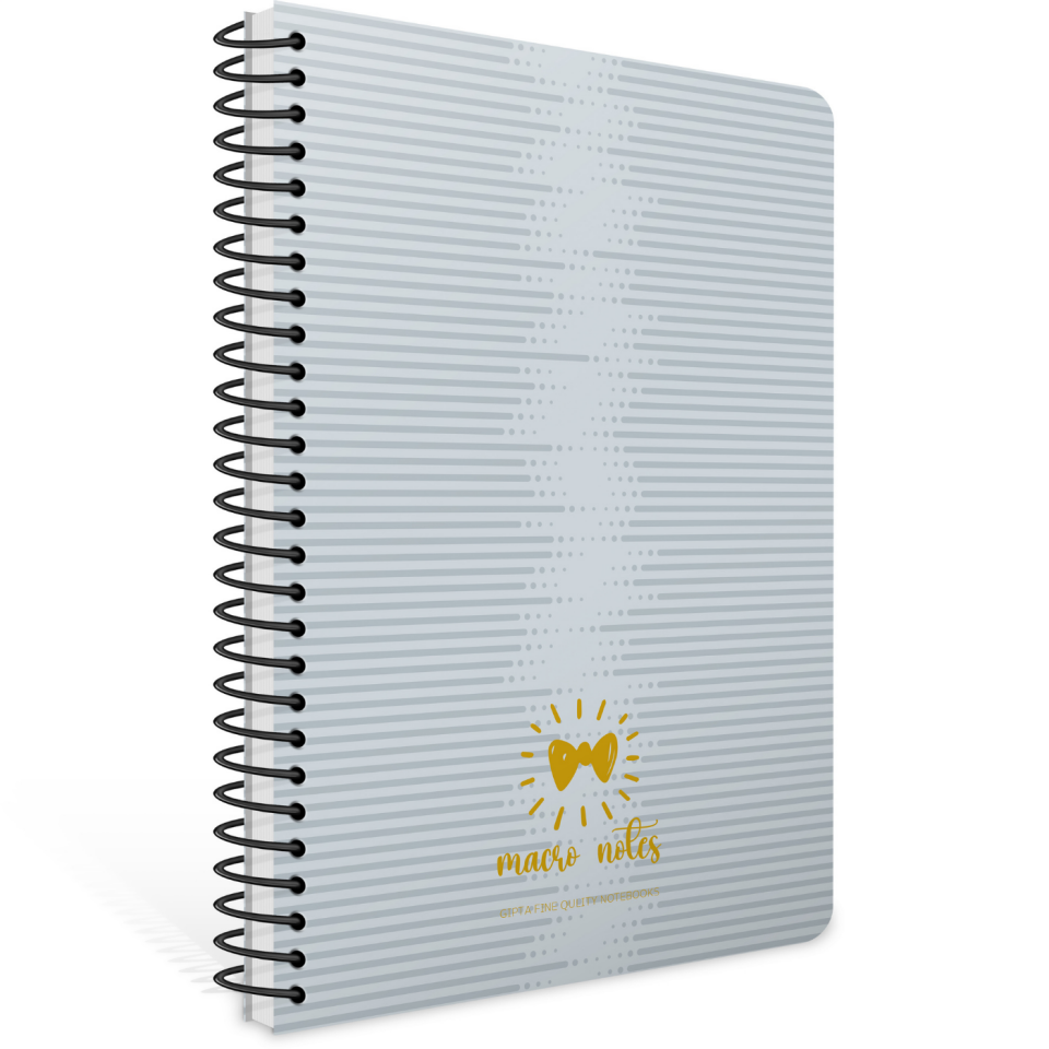 Gıpta 8350 Macro Notes Spiralli PP Kapak 17x24 Kareli Defter 80 Yaprak Mor