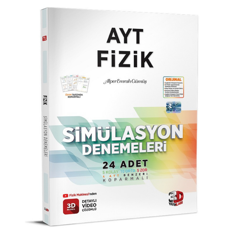 3D Yayınları 3D Yayınları AYT Fizik Simülasyon Denemeleri