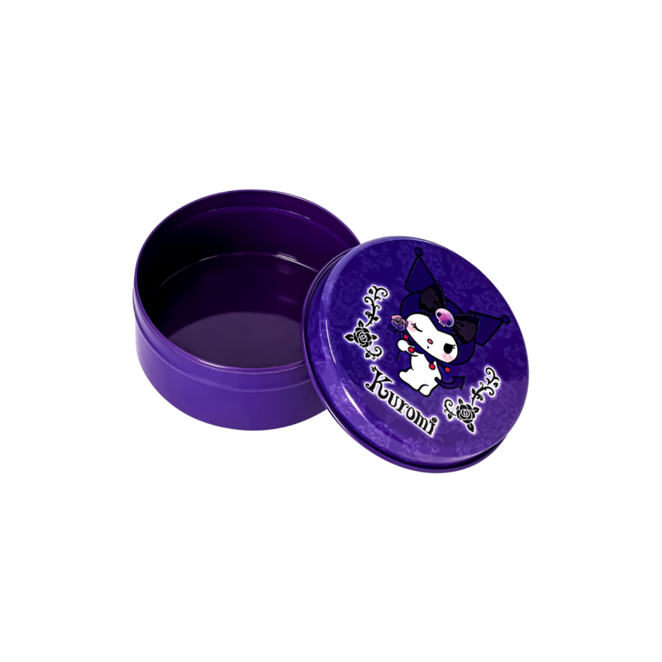 Kuromi Mini Metal Yuvarlak Kutu  21632-01
