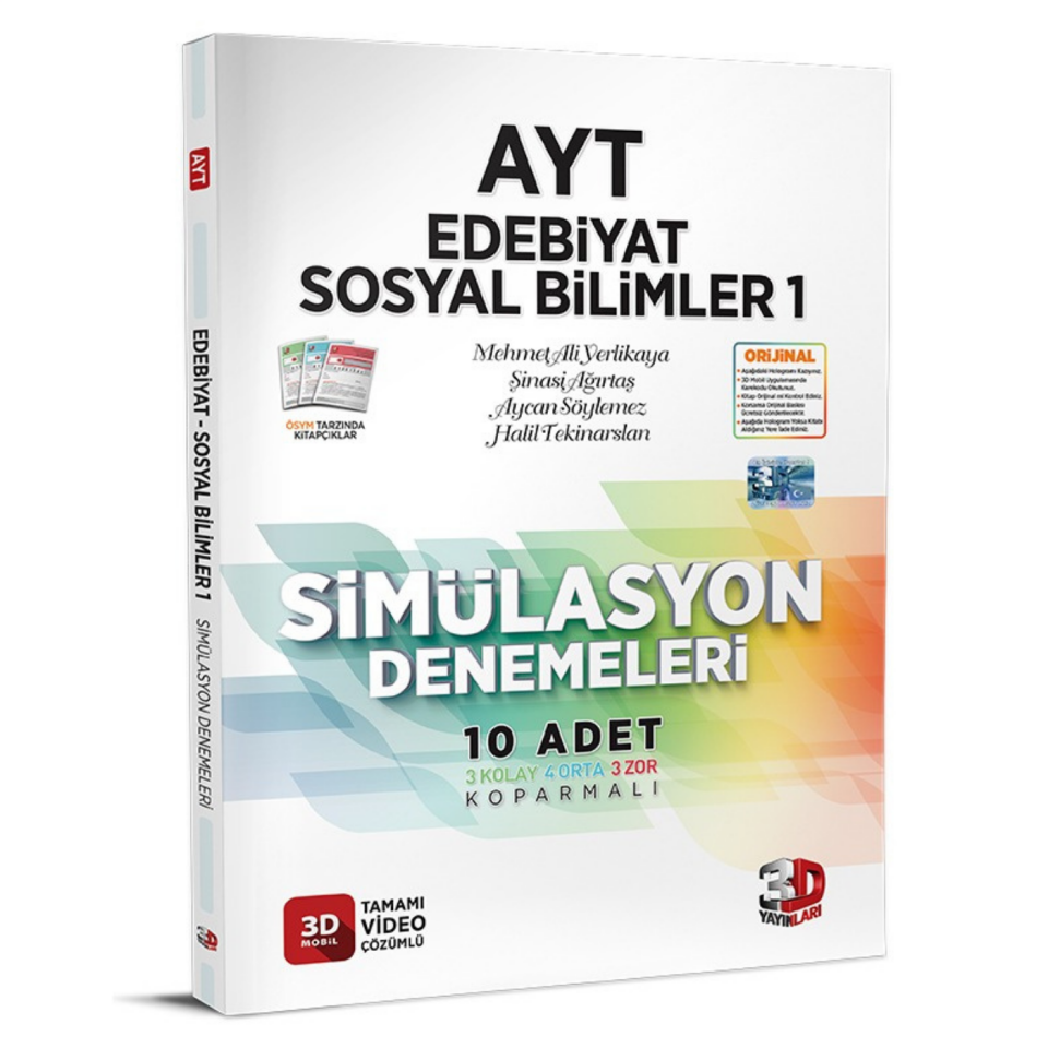 3D Yayınları AYT Edebiyat Simülasyon Denemeleri