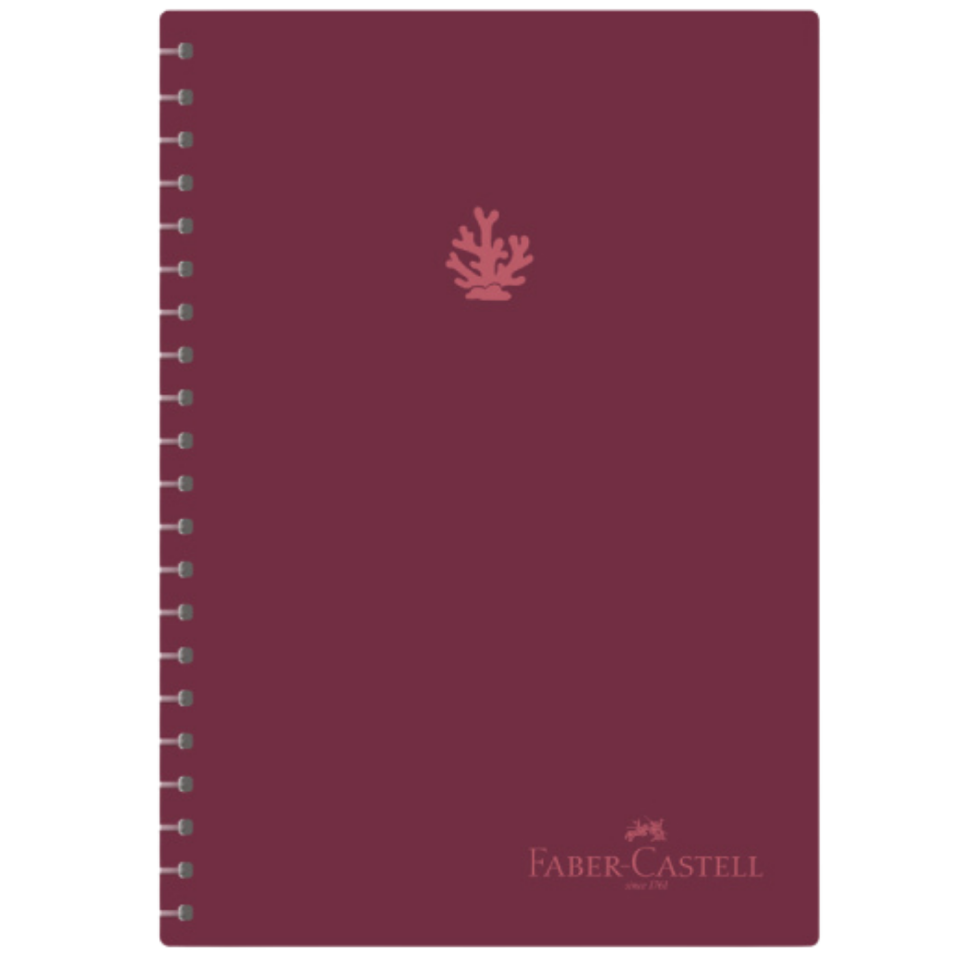 Faber-Castell 100 Yaprak Aqua Spiralli PP Kapak Kareli Defter - 0512 Siyah
