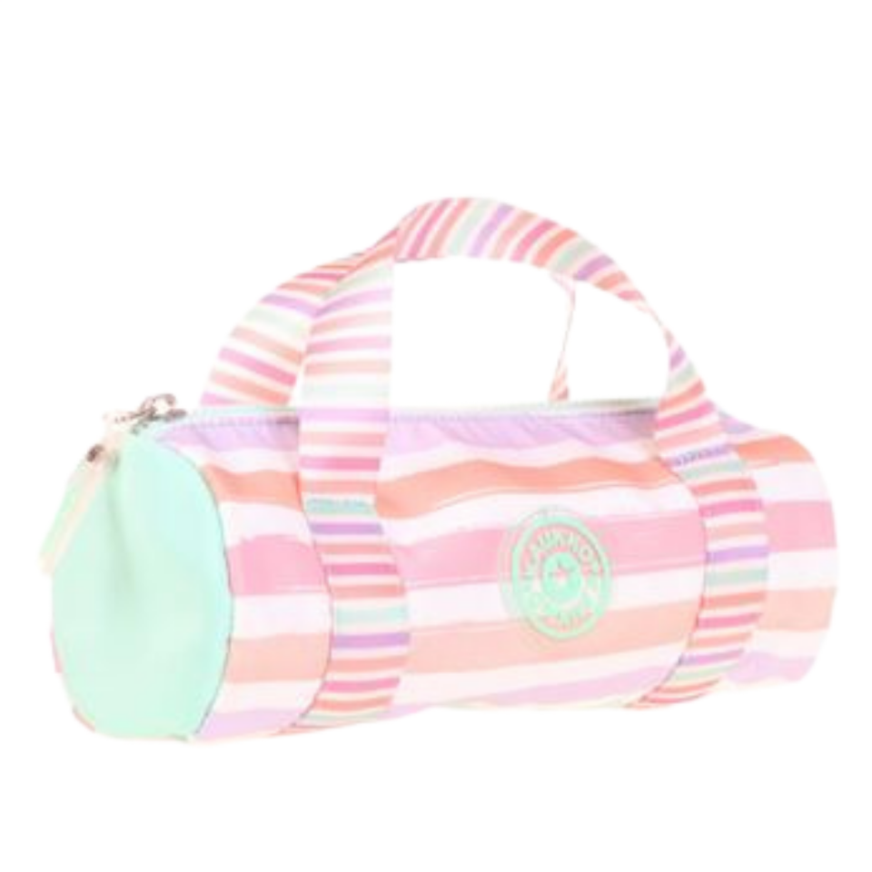 Kaukko Travel Double Stripe Kalem Çantası (Mint) K2600
