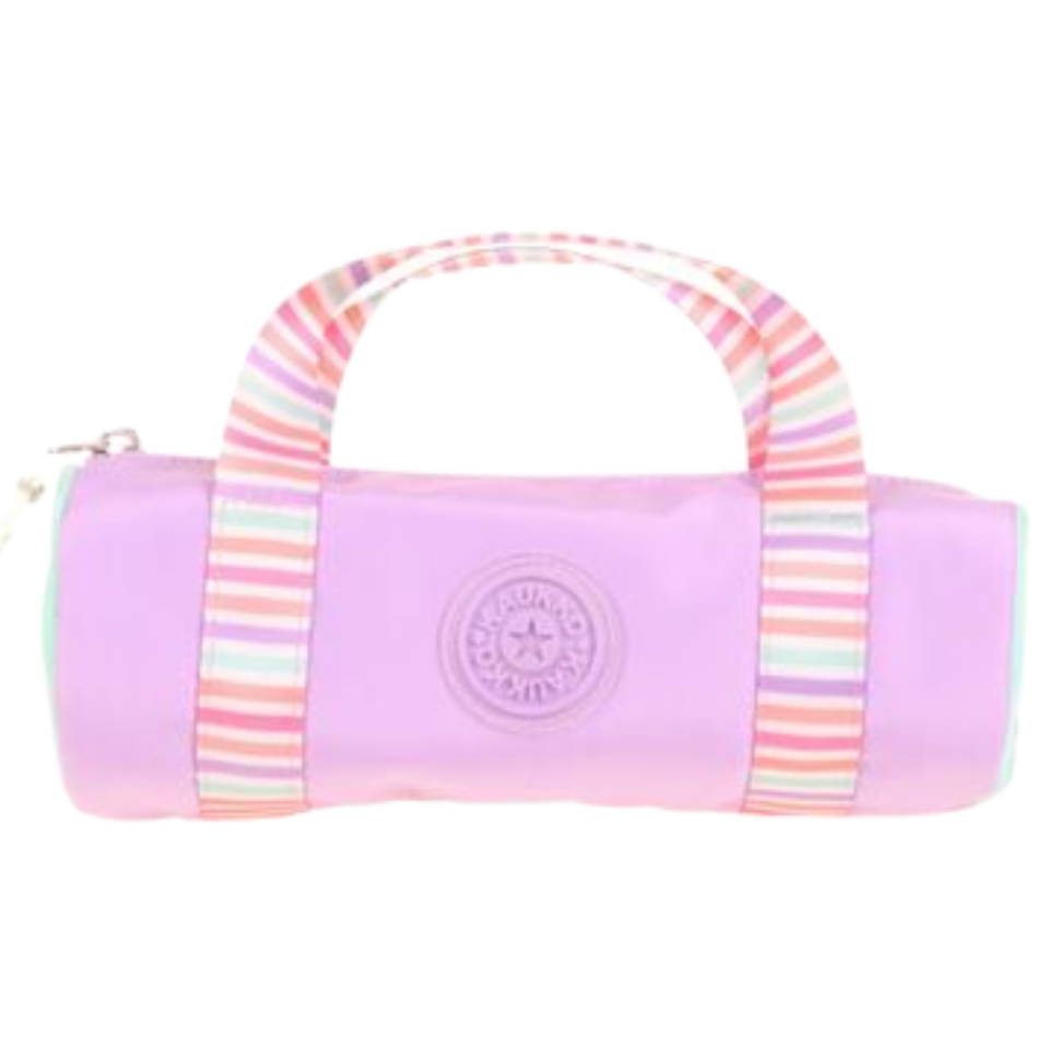 Kaukko Travel Double Stripe Kalem Çantası (Lilac) K2597