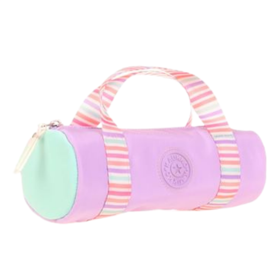 Kaukko Travel Double Stripe Kalem Çantası (Lilac) K2597