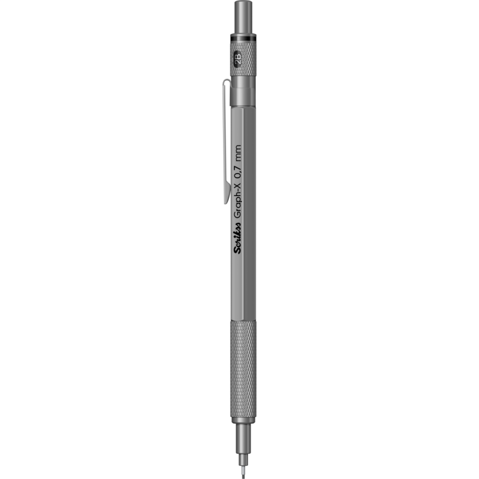 Scrikss GraphX Metal 0,7 Mm Versatil - Uçlu Kalem Kurşun Gri