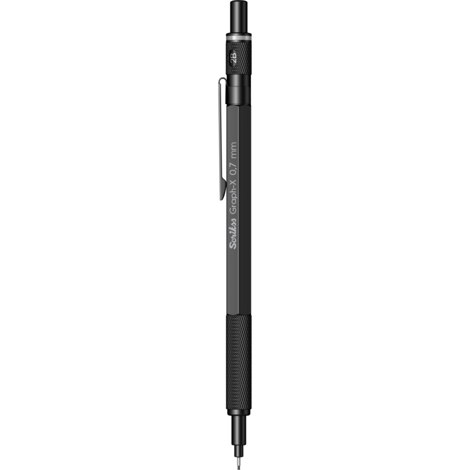 Scrikss GraphX Metal 0,7 Mm Versatil - Uçlu Kalem Mat Siyah